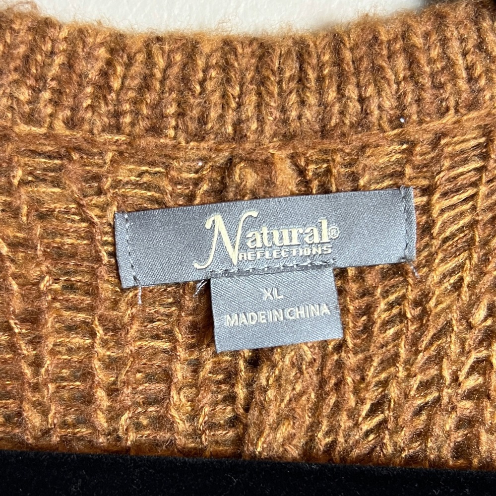 Natural Reflections Southwestern Fringe Cardigan XL Bass Pro Boho Western Cabin - Picture 3 of 6